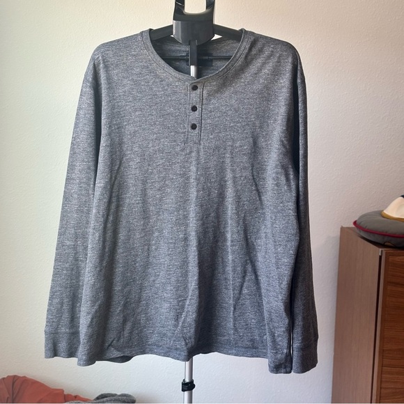 Lucky Brand Charcoal Long Sleeve Henley - Picture 1 of 4